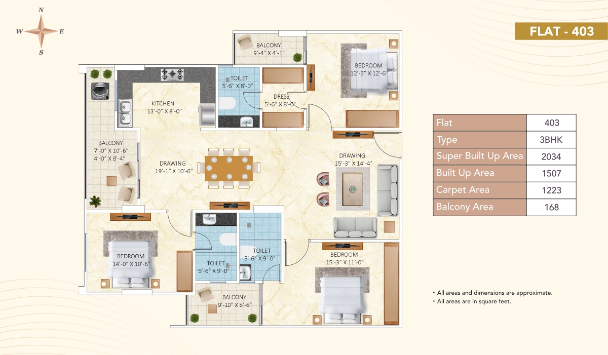 3 BHK Floor Plan